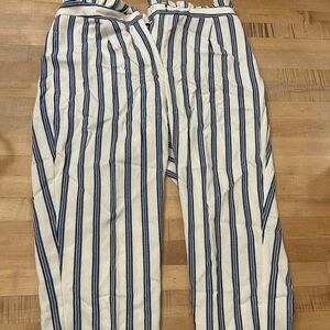 SOLD Striped  ankle high rise express pants